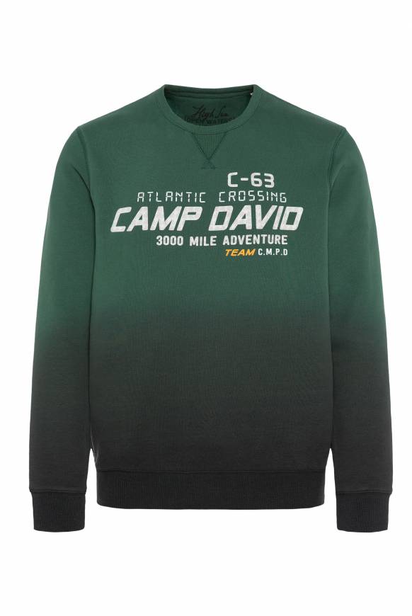 Soccx Sweatshirt Dip Dye Mit Puff-Print Dark Green