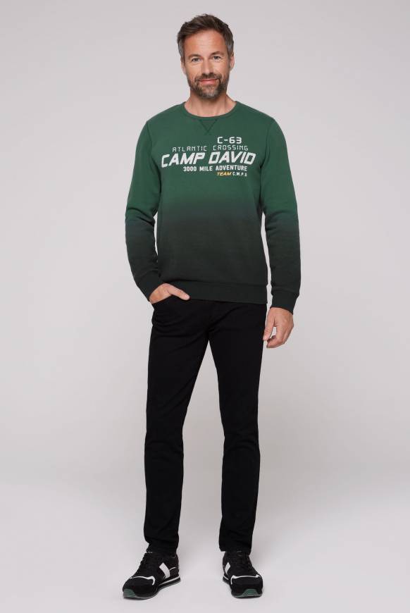 Soccx Sweatshirt Dip Dye Mit Puff-Print Dark Green