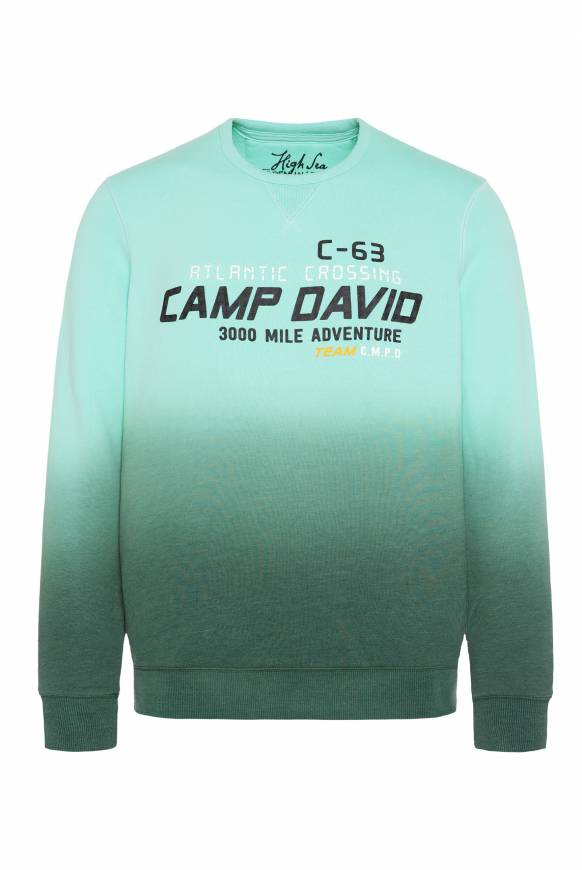 Soccx Sweatshirt Dip Dye Mit Puff-Print Flash Aqua