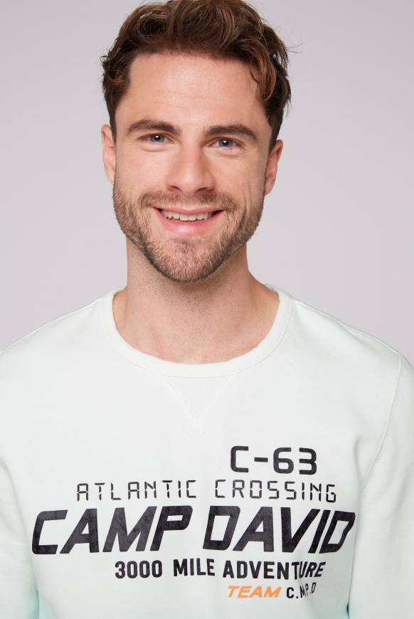 Soccx Sweatshirt Dip Dye Mit Puff-Print Ivory