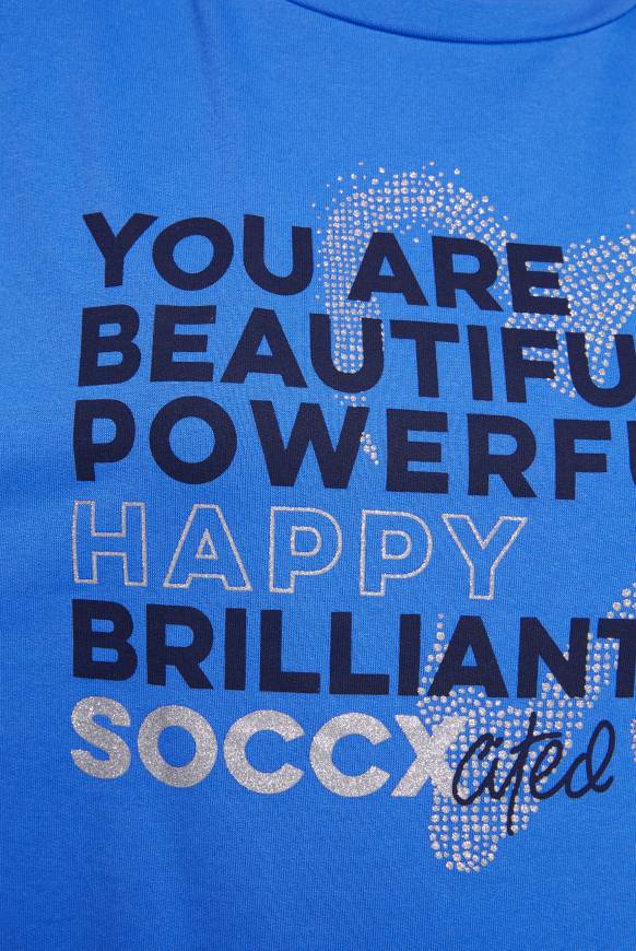 Soccx Sweatshirt Kurzarm Mit Artwork Deep Sky M