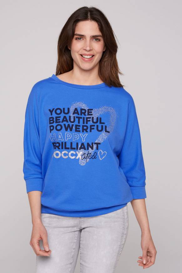 Soccx Sweatshirt Kurzarm mit Artwork deep sky M