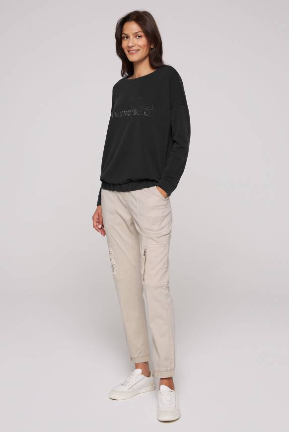 Soccx Sweatshirt Mit Gummizugsaum Black