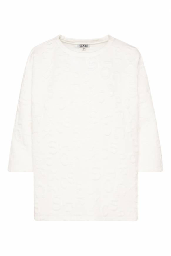 Soccx Sweatshirt Mit Intarsia-Artwork Ivory