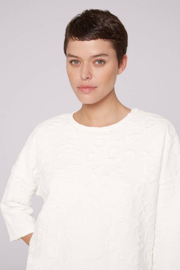 Soccx Sweatshirt Mit Intarsia-Artwork Ivory