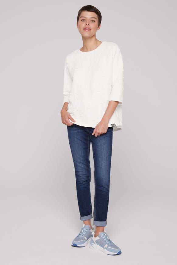 Soccx Sweatshirt Mit Intarsia-Artwork Ivory