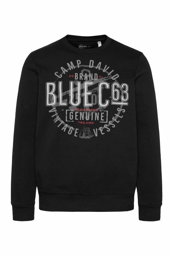 Soccx Sweatshirt Mit Rundem Label Print Black