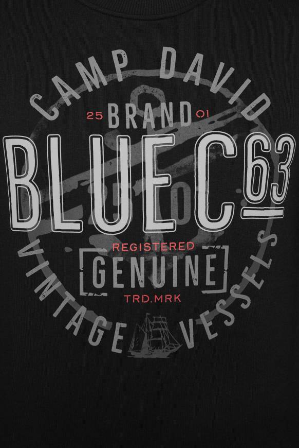 Soccx Sweatshirt Mit Rundem Label Print Black