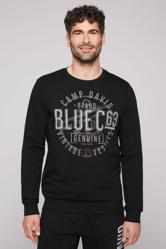 Soccx Sweatshirt Mit Rundem Label Print Black