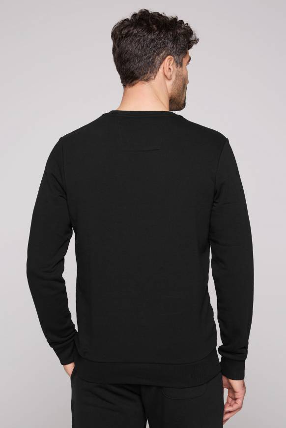 Soccx Sweatshirt Mit Rundem Label Print Black