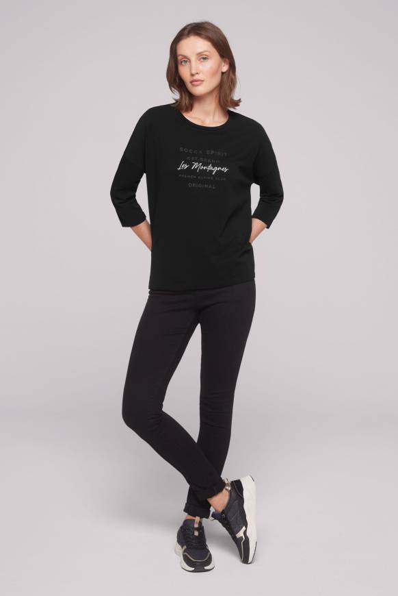 Soccx Sweatshirt Mit Tonigen Rubber Prints Black