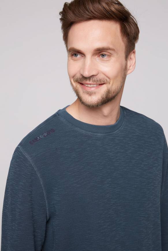 Soccx Sweatshirt Mit Used-Waschung Blue Navy