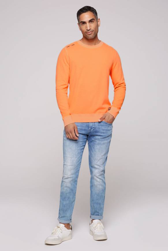 Soccx Sweatshirt Mit Used-Waschung Sunrise Orange
