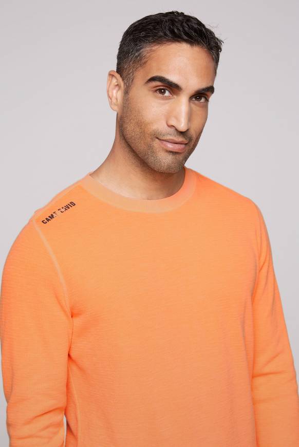 Soccx Sweatshirt Mit Used-Waschung Sunrise Orange