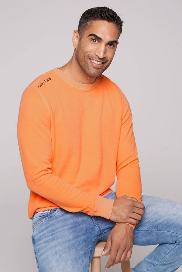 Soccx Sweatshirt mit Used-Waschung sunrise orange