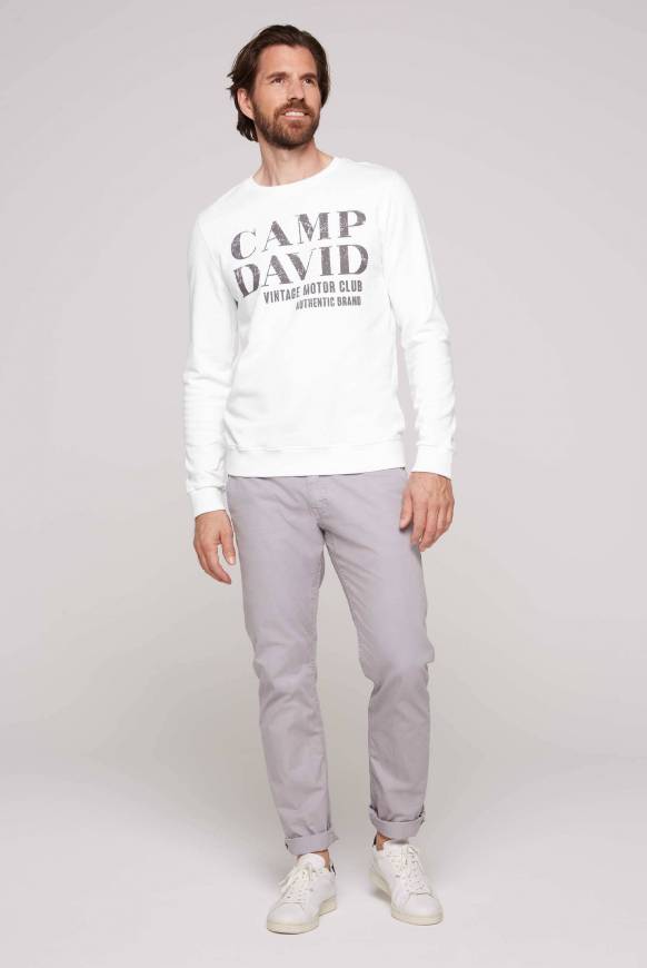 Soccx Sweatshirt Mit Vintage Print Opticwhite