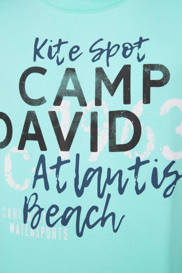 Soccx Sweatshirt Mit Wording Print Aqua Green