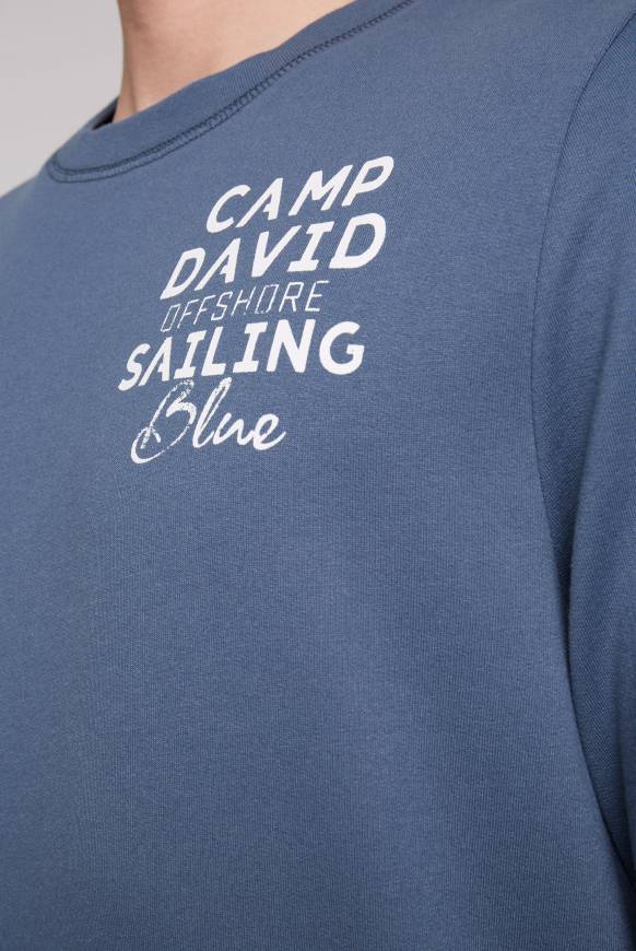 Soccx Sweatshirt Mit Wording Print Blue Haze