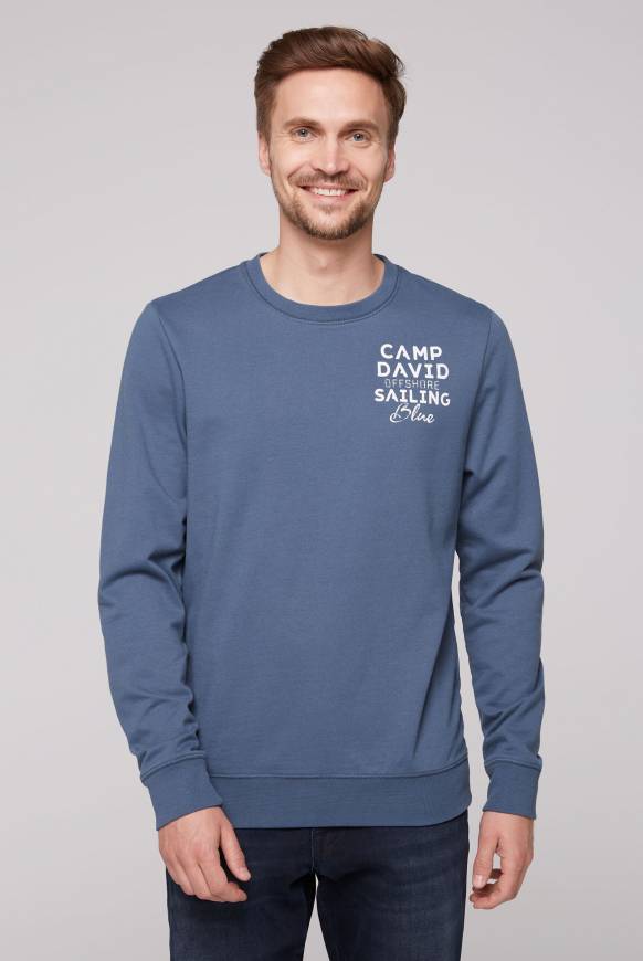 Soccx Sweatshirt mit Wording Print blue haze