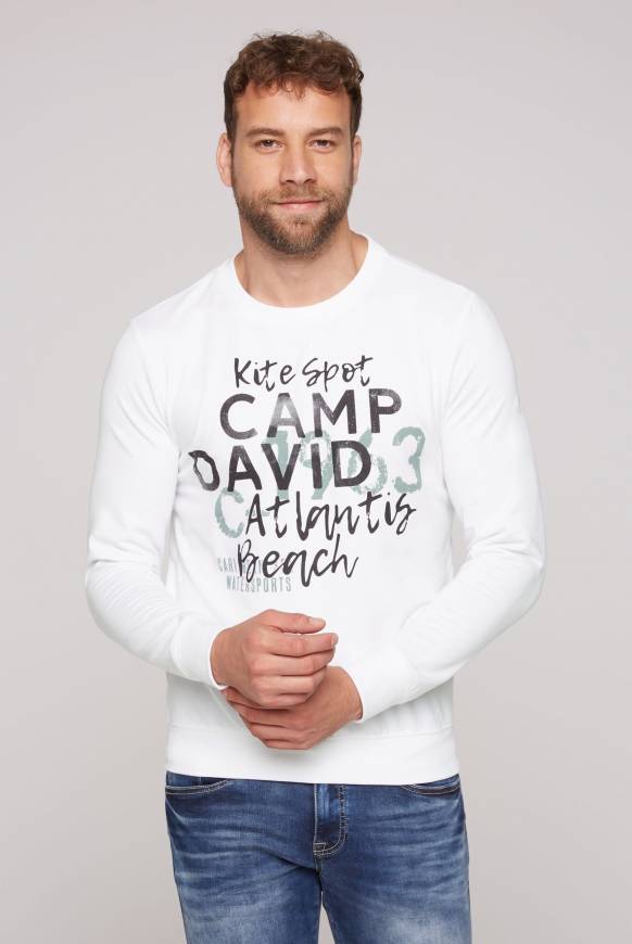 Soccx Sweatshirt mit Wording Print opticwhite