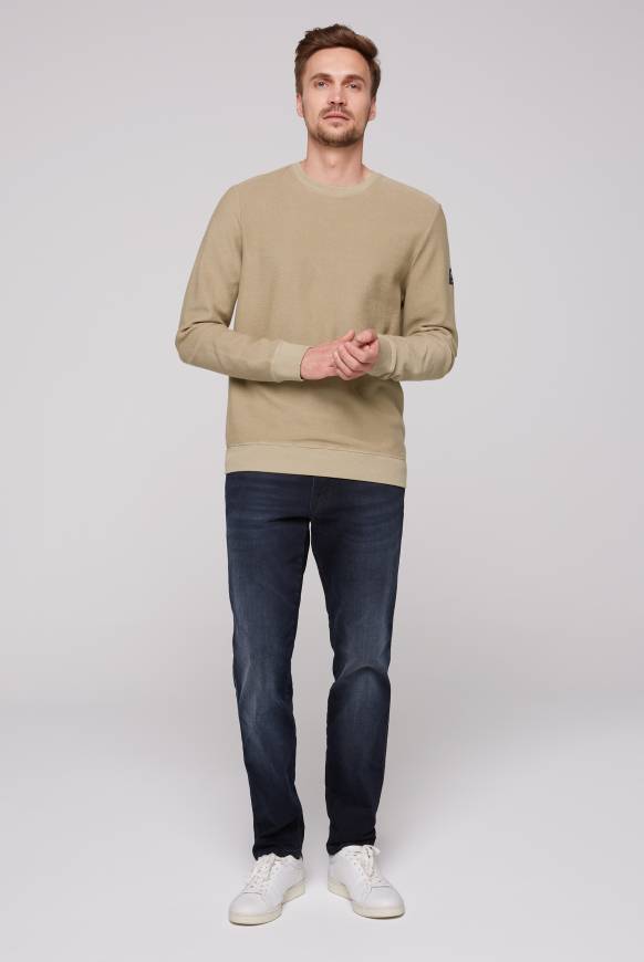 Soccx Sweatshirt Reversed Mit Patch-Print Tan