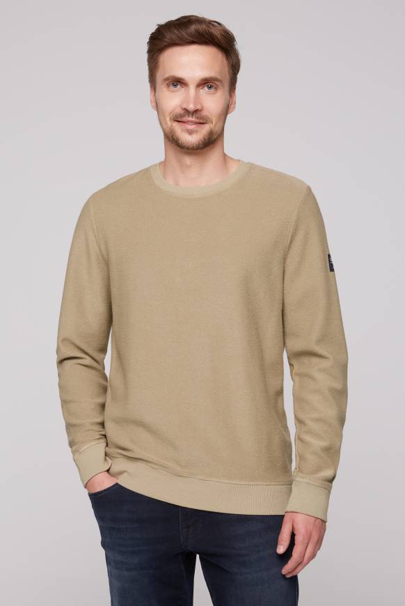 Soccx Sweatshirt Reversed mit Patch-Print tan