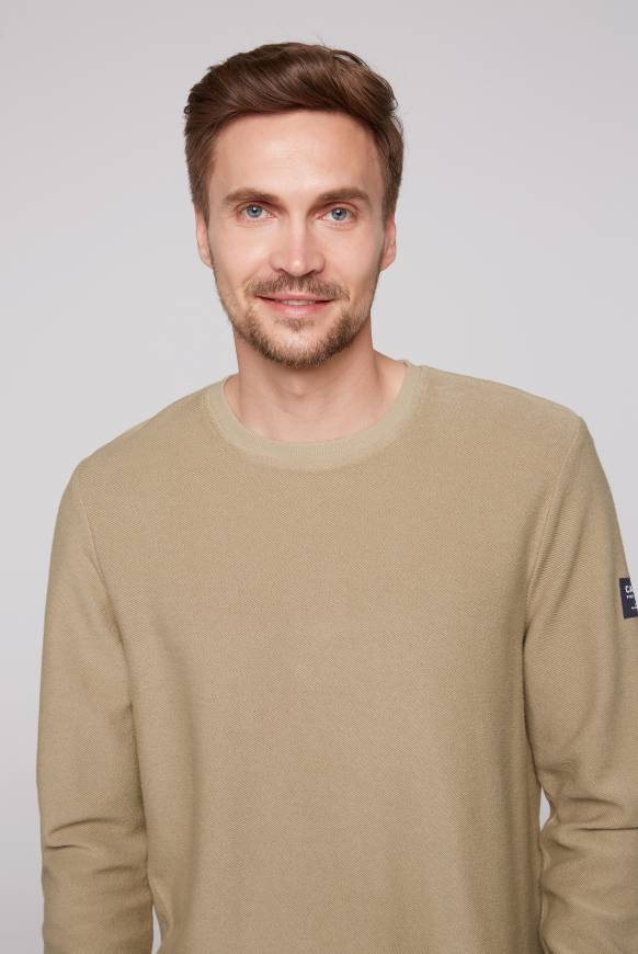 Soccx Sweatshirt Reversed Mit Patch-Print Tan