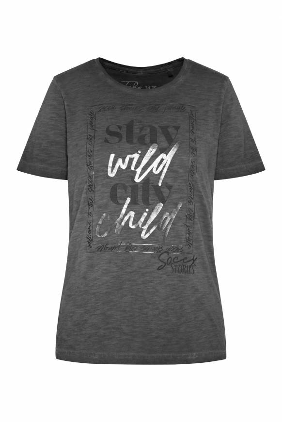Soccx T-Shirt Mit Folienprint Black