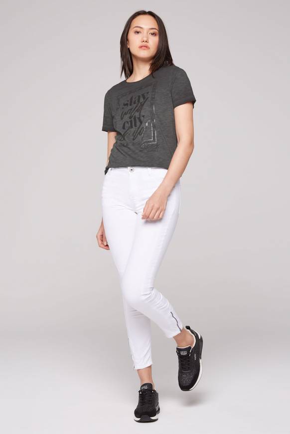 Soccx T-Shirt Mit Folienprint Black