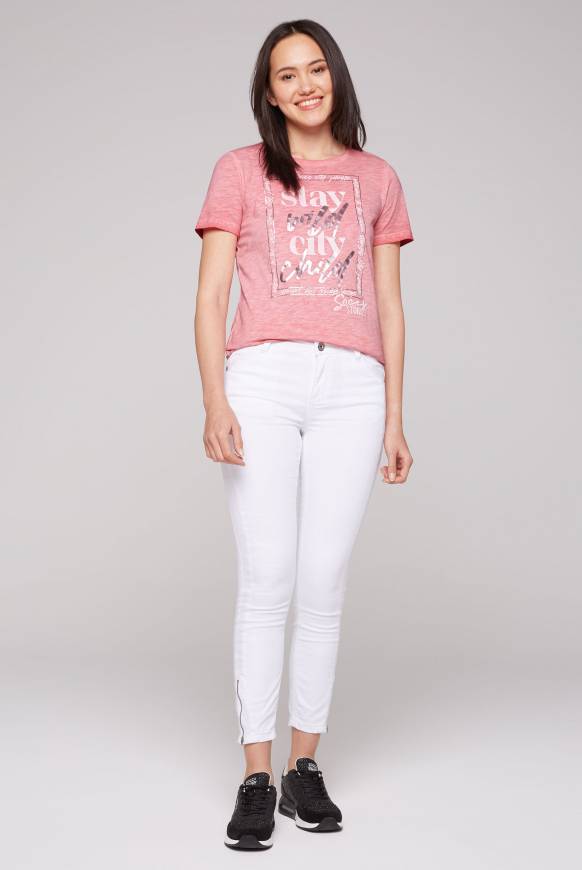 Soccx T-Shirt Mit Folienprint Sunrise