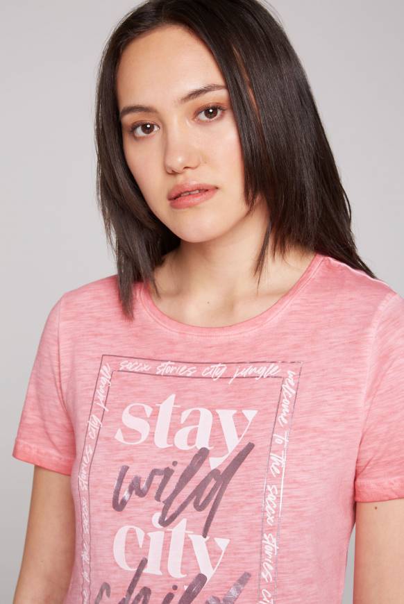 Soccx T-Shirt Mit Folienprint Sunrise