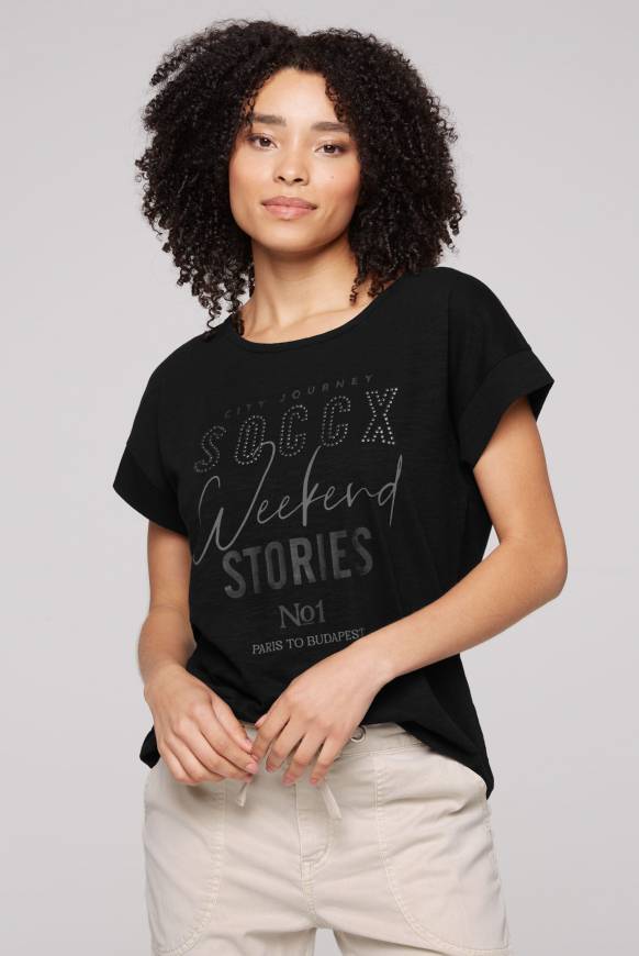 Soccx T-Shirt mit Logo aus Schmucknieten black