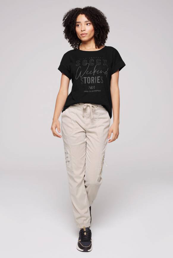 Soccx T-Shirt Mit Logo Aus Schmucknieten Black