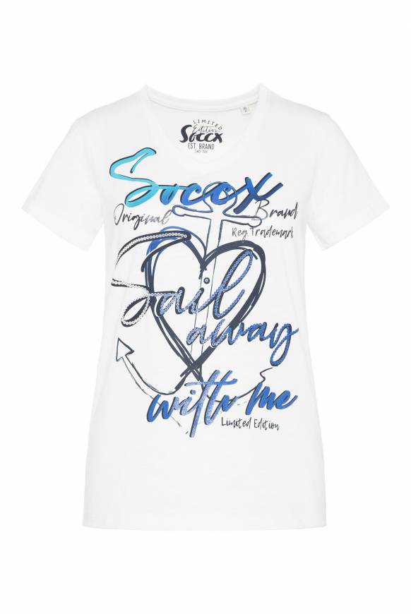 Soccx T-Shirt Mit Logo Print Ivory