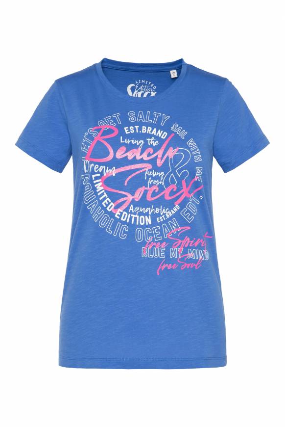 Soccx T-Shirt Mit Logo Print Pool Blue