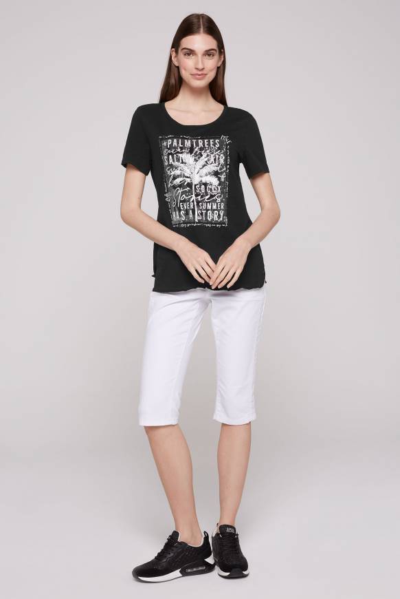 Soccx T-Shirt Mit Pailletten-Artwork Black