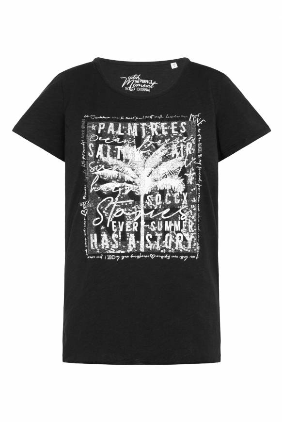 Soccx T-Shirt Mit Pailletten-Artwork Black