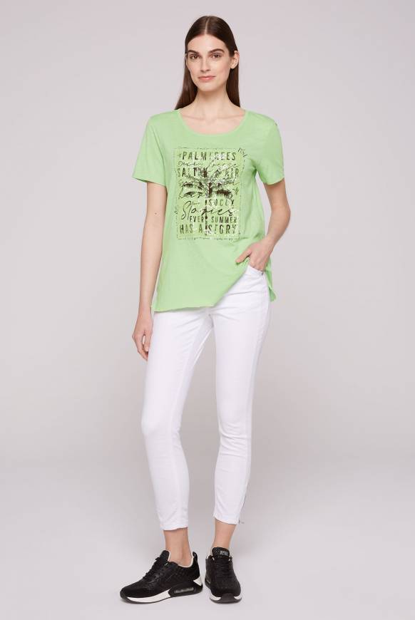 Soccx T-Shirt Mit Pailletten-Artwork Light Green