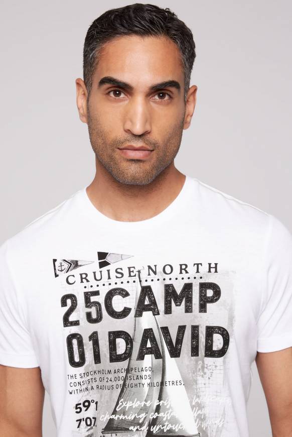 Soccx T-Shirt Mit Photoprint Opticwhite