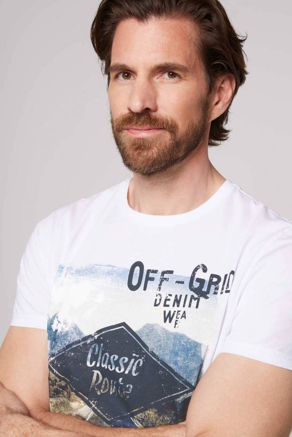 Soccx T-Shirt Mit Photoprint Opticwhite