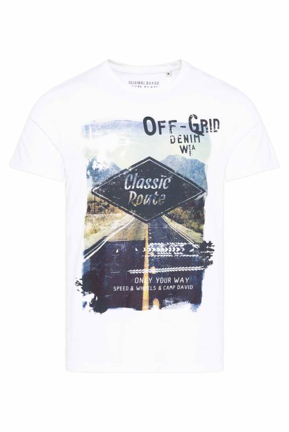 Soccx T-Shirt Mit Photoprint Opticwhite