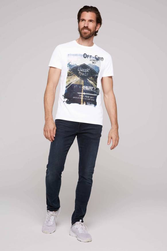 Soccx T-Shirt Mit Photoprint Opticwhite