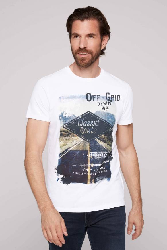 Soccx T-Shirt mit Photoprint opticwhite