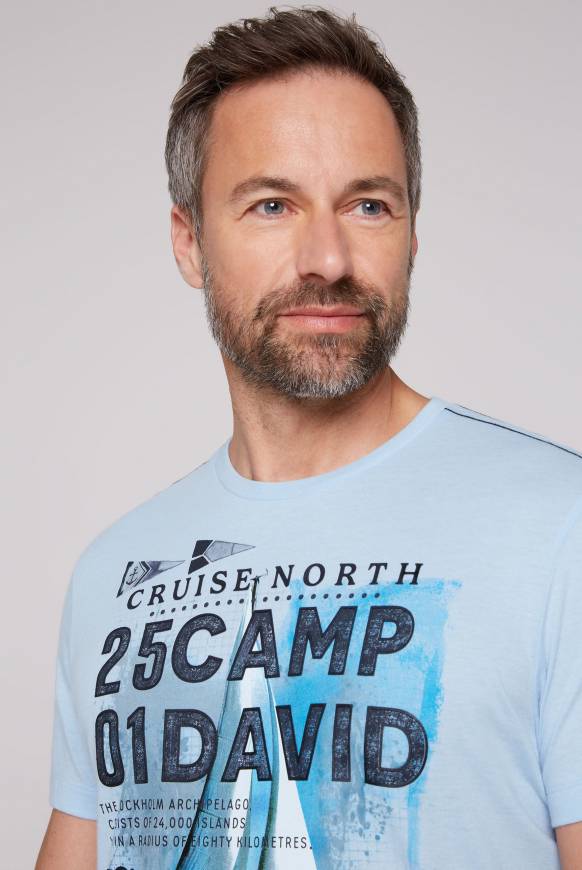 Soccx T-Shirt Mit Photoprint Summer Blue