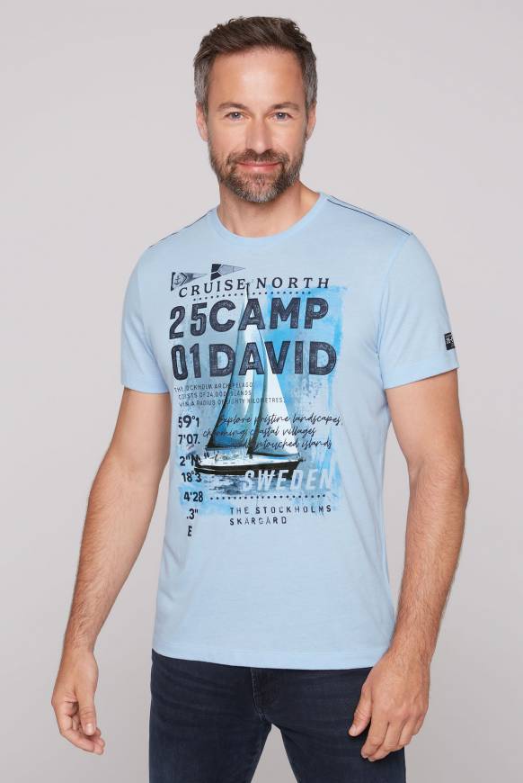 Soccx T-Shirt mit Photoprint summer blue