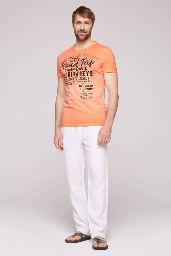 Soccx T-Shirt Mit Puff-Print Sunshine Orange S