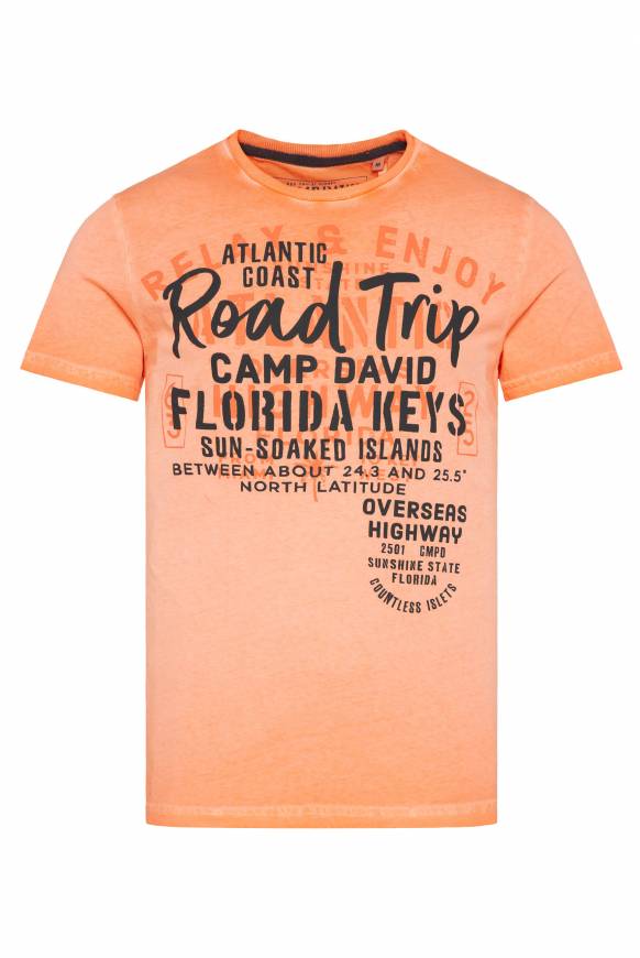Soccx T-Shirt Mit Puff-Print Sunshine Orange S