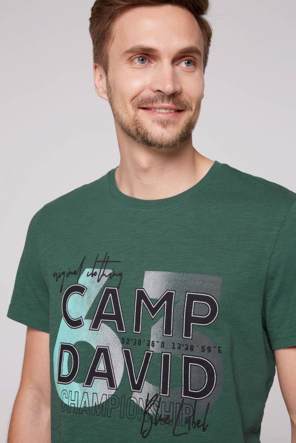 Soccx T-Shirt Mit Rubber Print Dark Green