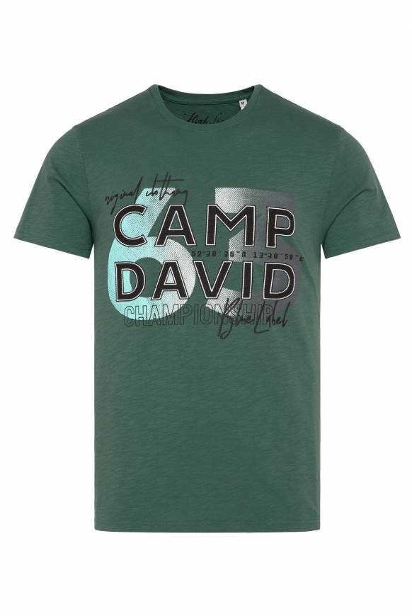 Soccx T-Shirt Mit Rubber Print Dark Green