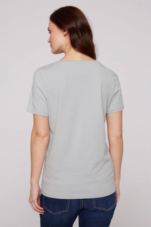 Soccx T-Shirt Mit U-Boot-Ausschnitt Cozy Blue M